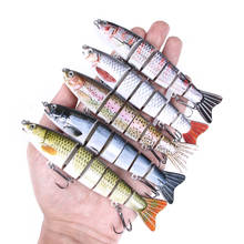 Wobblers de hundimiento de 12,7 cm y 22g, Señuelos de Pesca de 6 segmentos, cebo duro multiarticulado Swimbait, aparejos de pesca para lubina Isca Crankbait 2024 - compra barato