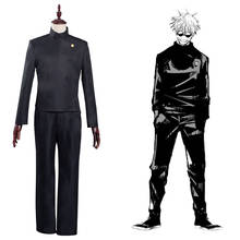 Anime jujutsu kaisen gojo satoru cosplay traje escola uniforme roupas halloween carnaval terno 2024 - compre barato