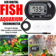 Цифровой термометр для аквариума с ЖК-дисплеем, измеритель температуры воды в аквариуме, датчик температуры аквариума, сигнализация для рыб, принадлежности для домашних животных, инструмент для водных животных 2024 - купить недорого