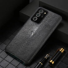 Luxury Genuine Stingray Leather Phone Case For Samsung Galaxy Note 20 Ultra Note 10 Plus 9 A21s A70 A51 S10 S9 S8 S20 Plus Cover 2024 - buy cheap