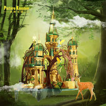 Picture Kingdom 3D metal Puzzle Fairy castle model kits DIY laser cutting Jigsaw puzzle Toys for Children Gifts adult 2024 - buy cheap