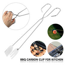 Pinzas portátiles de acero inoxidable para barbacoa, pinzas para comida, utensilios de cocina para exteriores, pinzas, tijeras, accesorios para barbacoa, 1 pieza 2024 - compra barato