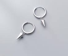 Authentic Real 100% 925 Sterling SilverBullet Style  Hoop Huggie Earrings  fine Jewelry GTLE2850 2024 - buy cheap