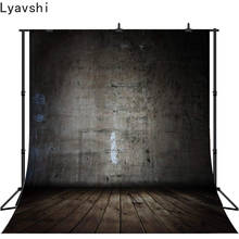 Lyavshi-Fondo de fotografía de pared de rascado de hormigón gris, suelo de madera, retrato de baby shower para niños, papel tapiz de fondo para estudio fotográfico 2024 - compra barato