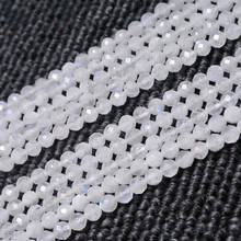 2-4mm AA Natural White Moonstone Stone Beads Round Faceted Spacer Tiny DIY Loose Beads For Jewelry Making beads Accessories 38cm 2024 - buy cheap