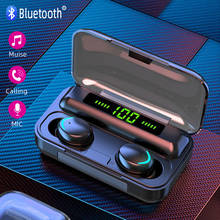 Auriculares inalámbricos F9 impermeables con Bluetooth 5,0, dispositivo de audio TWS, HIFI, deportivos, para correr, compatible con teléfonos iOS/Android, llamada HD, novedad 2024 - compra barato