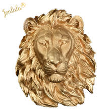 Large Size Gold Lion Head Wall decoration Hanging Wall Animal Head Resin Pendant Wall Ornaments Home Accessories 2024 - buy cheap