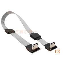 C3 Новинка магнитное кольцо защита от помех мини HDMI-совместимый прямоугольный кабель FPV штекер-HDMI штекер 90 градусов FPC плоский кабель 2024 - купить недорого