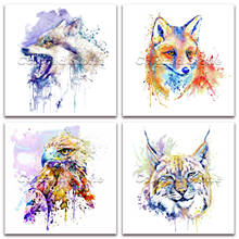 5D Full Square Diamond painting embroidery Cross stitch Animals colorful wolf dog fox eagle lynx 3D DIY Drill Drawing mosaic 029 2024 - buy cheap