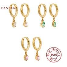 CANNER Fashionable High Grade Wrinkled Zircon Earrings For Women S925 Sterling Silver Earrings Hoops Fine Jewelry Pendientes 2024 - buy cheap