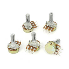 uxcell 5Pcs 10K OHM Linear Taper Rotary Potentiometer Zinc Plating with Long 13mm Shaft 2024 - buy cheap