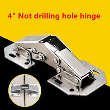 10pcs/lot 4 inch 90 Degree Not Drilling Hole Furniture Hinges Bridge Shaped Spring Frog Hinge Full Overlay Cupboard Door Hinges 2024 - buy cheap