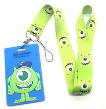 Hot 1 pcs cartoon green eye  card Lanyard Key Lanyard Cosplay Badge ID Cards Holders Neck Straps Keyrchains 2024 - buy cheap