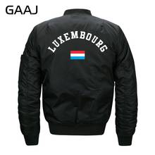 GAAJ Print Luxembourg Flag Jackets Men Army Green Coat Jacket Baseball Militar Bomber Military Style Fashion Casual Winter Water 2024 - buy cheap