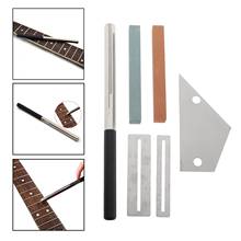 6 Pieces Guitar Fret Crowning File Leveling Tool Grinding Protectors Repair Part Set Guitar Luthier Repairing Maintenance Tools 2024 - buy cheap