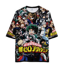 Camiseta con estampado 3D de My Hero Academia para hombres, camisa de manga corta de Boku no hero academia, ropa de calle Unisex, Tops de verano 2024 - compra barato