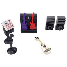 MOC City Music Studio Musical Instrument Speaker Guitar Microphone Score Model Set Toys For Children Gifts Citys Building Blocks 2024 - buy cheap