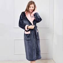 Thicken Flannel Sleepwear Casual Intimate Lingerie Bathrobe Gown Nightwear Warm Women Kimono Robe Winter New Homewear Nightgown 2024 - buy cheap