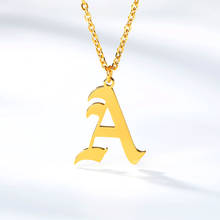 A-Z Letter Initial Necklaces For Women Men Rose Gold Silver Color Stainless Steel Chain Male Female Pendant Necklace Jewelry 2024 - buy cheap