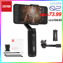 Zhiyun Smooth Q2/гладкой 4 3 оси смартфон ручной шарнирный стабилизатор для камеры для iPhone 11 Pro Max XS X 8P Samsung S10 S9 S8 Huawei 2024 - купить недорого