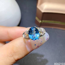 KJJEAXCMY-joyería fina de Plata de Ley 925 con incrustaciones de Topacio Azul natural de Londres, anillo de Gema ovalada de lujo con personalidad para mujer, soporte sup 2024 - compra barato