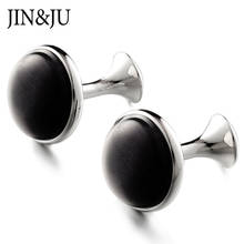 JIN&JU Opal Cufflinks For Mens Luxury Brand Desinger Quality Wedding Cat's Eye Stone Cuff Button Jewellery Relojes Gemelos 2024 - buy cheap