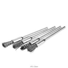 Escovas de fio de aço 5mm, 4 unidades, roda de polimento, para ferramentas mini escovar, de superfície de metal de soldagem, pré-tratamento, moagem 2024 - compre barato