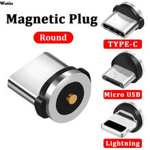 Магнитный кабель USB Type-C для быстрой зарядки, 5 шт., магнитная головка зарядного устройства, кабель Micro USB, мобильный телефон, кабель USB, шнур 2024 - купить недорого