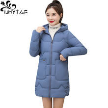 UHYTGF New winter down jacket Parker women's Hooded windproof plus size coat Casual warm winter top outerwear chaqueta mujer 558 2024 - buy cheap