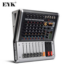 EYK EA60 6 Каналы микшерный пульт с Mute и PFL переключатель Bluetooth записи 3 группа 16 DSP Эффект Профессиональный USB звукомикшер 2024 - купить недорого