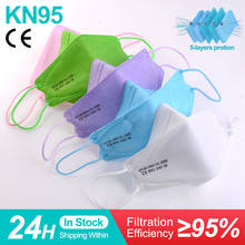 Многоразовая маска FFP2 для взрослых, респиратор KN95, респиратор для лица FPP2 2024 - купить недорого