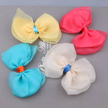 Handmade Chiffon Fabric Ribbon Knot Bows 2pcs/Lot Girl Hair jewelry Headband Headwear Garment Ornament Accessories 13.5*9.5cm 2024 - buy cheap