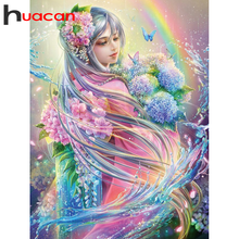 Huacan 5d DIY Diamond Painting Fairy Full Square&Round Portrait Diamond Embroidery Decoration Home Art Kit 2024 - buy cheap