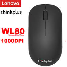 Lenovo thinkplus wl80 mouse sem fio com 1000dpi 3 milhões de tempo clicando vida sem fio ratos para windows 7 8 10 2024 - compre barato