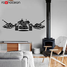 Tank Force Wall Sticker Modern Amry Theme Vinyl Decals Removable Murals Home Decor  Kids Room Boys Playroom Game Wallpaper 3633 2024 - buy cheap