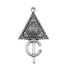 Julie Wang 20PCS Triangle Symbol Charms Antique Silver Color Zinc Alloy Pendants Jewelry Making Accessory 2024 - buy cheap