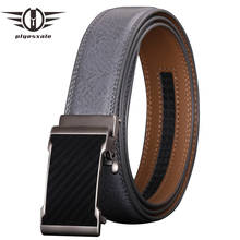Gray Genuine Leather Belt Male Luxury Designer Automatic Alloy Buckle Men Waist Belt Formal Dress Belts ceinture homme B285 2024 - buy cheap