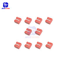 diymore 10PCS/Lot Red DIP Switch Horizontal 3 Positions 2.54mm Pitch for Circuit Breadboards PCB 2024 - buy cheap