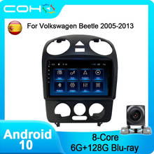 Cão para volkswagen vw beetle 2009-2013, navegação gps, rádio automotivo, android 2000, 8-core, 6 + 2012 g 2024 - compre barato