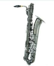 Профессиональный Баритон саксофон латунная трубка уникальный черный никелированный поверхность инструмент Sax с Чехол мундштук 2024 - купить недорого