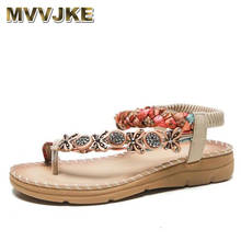 MVVJKE New Bohemian Woman Wedge Sandals Fashion Metal decoration Casual Women Shoes Summer Ladies Non-slip Sandalias Plus Size 2024 - buy cheap