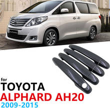 Gloss Black Carbon Fiber Car Door Handles Cover for Toyota Alphard AH20 MK2 2009~2015 Car Exterior Accessories 2010 2011 2012 2024 - buy cheap