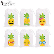 Cartoon Pineapple Theme Party Bags Candy Bags Gift Bags Fruits Decorations Baby Shower Event Birthday Party Container Supplies 2024 - compre barato