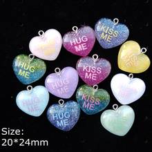 Hug me Kiss me Heart Charms Pendants for  decoration bracelets necklace earring key chain Jewelry Making 2024 - buy cheap