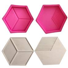 DIY Geometric Wall Concrete Wall Molds Hexagon Handicraft Silicone Mold TV Background Decor Wall Brick Silicone Moulds 2024 - buy cheap