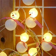 1.5/3m LED Christmas Snowman Lights Battery Powered Outdoor Waterproof Wedding Party Decoration Fairy Garland String Light 2024 - buy cheap