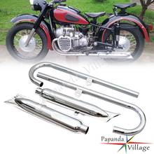 For Dnepr Ural Sidecar BMW R71 Zündapp DB DS DBK KS KS750 Fishtail Complete Exhaust Muffler System For R50 M72 Replika K750 2024 - buy cheap