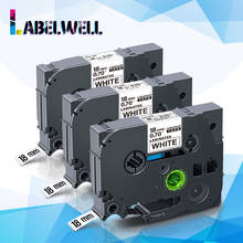 Labelwell-fita para impressora, 18mm, 241, compatível com etiquetas laminadas, preto no branco, substitui fabricante de etiquetas 2024 - compre barato