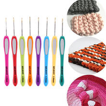 8pcs Soft Plastic Handle Knitting Needles Aluminum Crochet Hooks Set for Weaving Sewing Braid Kit DIY Knitting Craft Tool 2024 - buy cheap