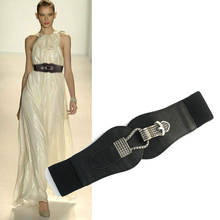 Fashion Wide Waistbands Women Elastic Waist Belt For Dress Sweater Pin Buckle Leather Belts Girls Cummerbunds Stretchy Belt 2024 - buy cheap